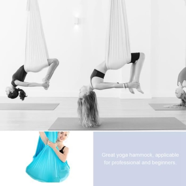 SIB Elastiskt band 2,8 m hållbart elastiskt Aerial Yoga Hängmatta Fitness Fitness Tillbehör Himmelsblå