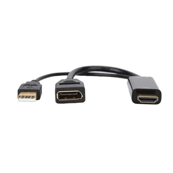 Ymiko HDMI till DisplayPort-kabeladapter HDMI till DP-adapter 4K, 25cm/9.8in