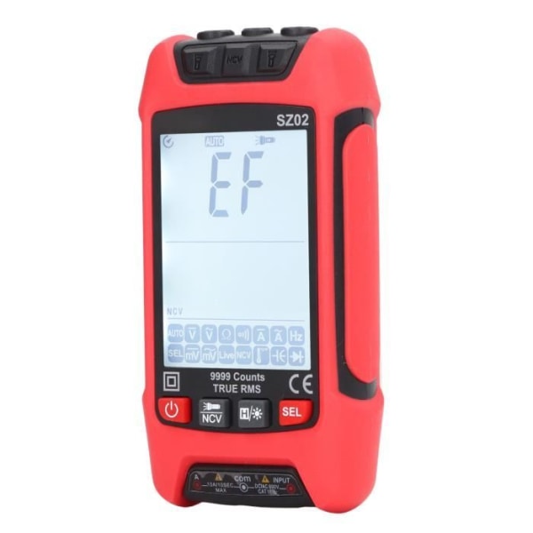 BEL-7590762018748-NCV Multimeter TRMS Digital multimetertestare, voltmätare med bakgrundsbelyst LCD NCV-display för motorcykelmulttest