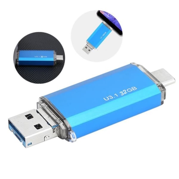 HURRISE MAIKOU 3 in 1 USB-minne USB 3.0 / Type-C / Micro Port 256 GB