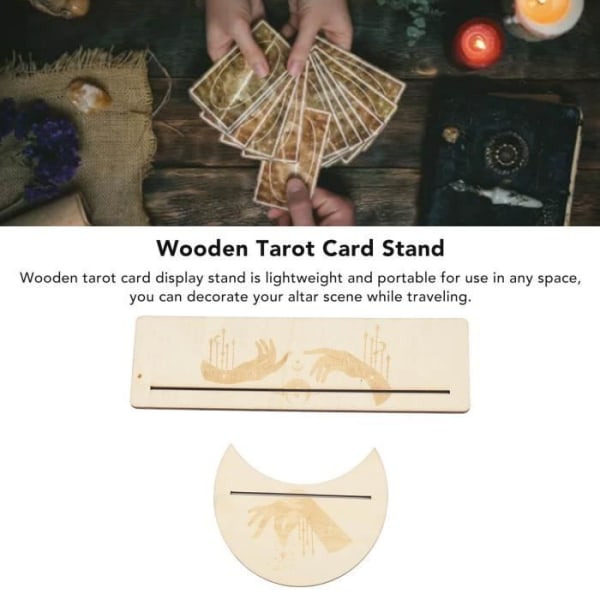 Tbest Trä Tarot Card Display Stand (Typ C) Trä Tarot Card Hållare Tarot Card Display Stand Typ C