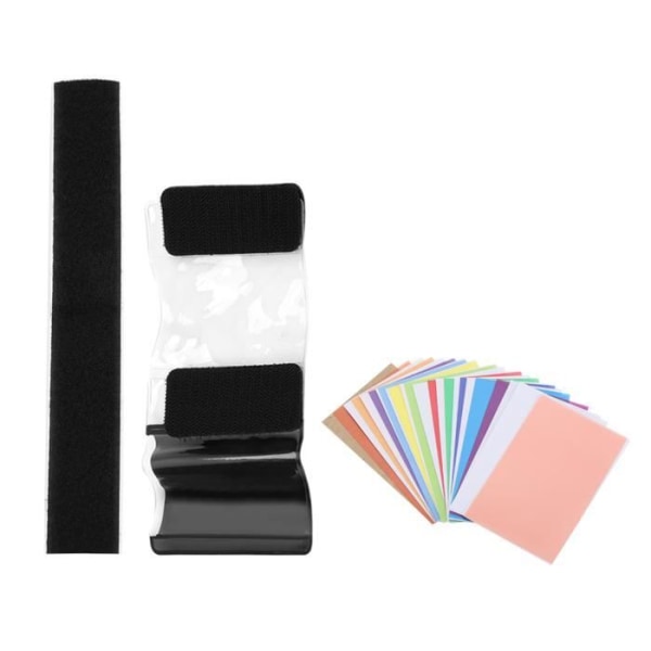 HURRISE färgfilterset 12st färgglad Flash Strobist Flash Color Card Lighting Gel Pop Up Filter Diffuser Lighting