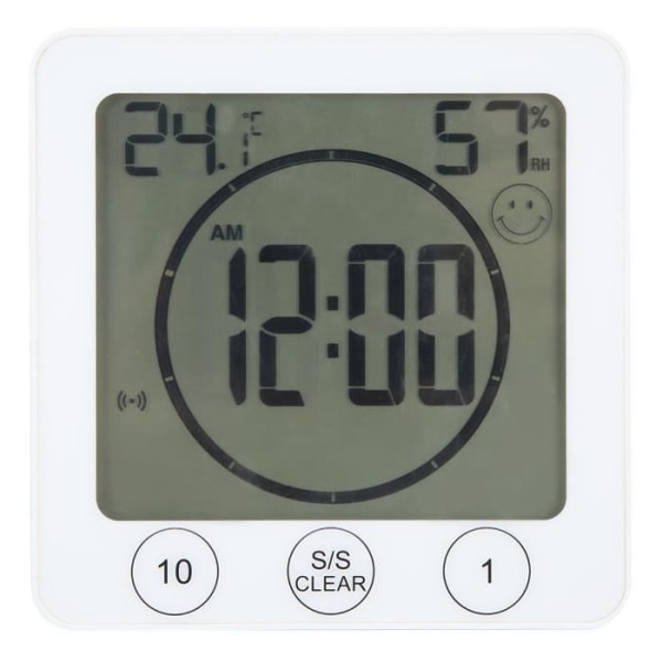 HURRISE Hygrometer Termometer Multifunktionell inomhustermometer Hygrometer Digital klocka för hemköket
