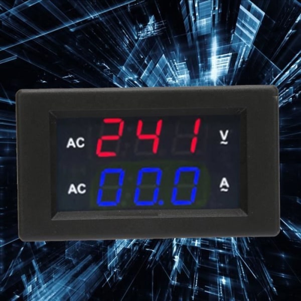 BEL-7696830420380-AC Voltmeter LED Digital Display AC 100~300V Voltmeter 0-10A Amperemeter (röd blå) Motorcykelmultimeter