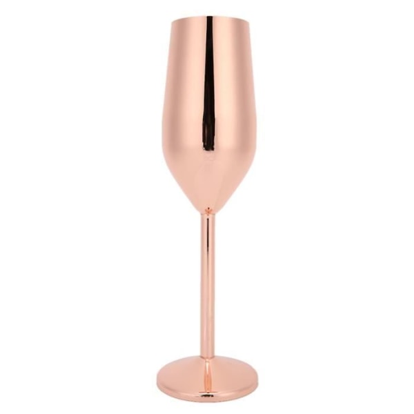 HURRISE vinkopp 304 glas champagneglas i rostfritt stål 220 ml drickskoppar för barbankett (roséguld)