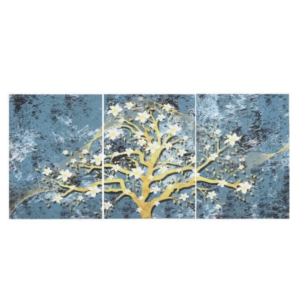 BEL-7423054958272-Blommiga dekorativa oljemålningsset 3 st Blommiga dekorativa oljemålningsset Väggbeklädnader