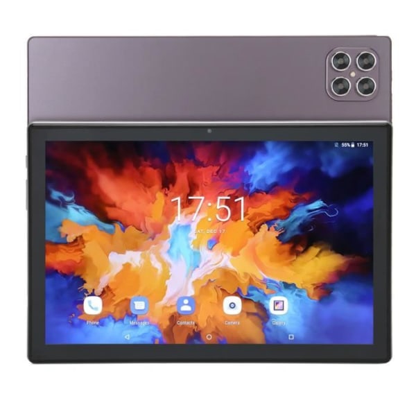 HURRISE Tablet 10 10,1 tum 2 i 1 surfplatta för Android 11, 4GLTE, 5G, Dual WiFi, 12GB Touch Computing Lila