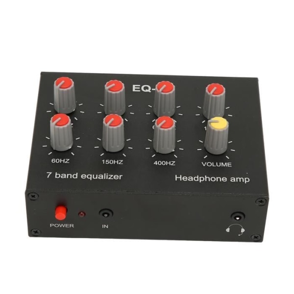 HURRISE 7-bands equalizer - 12dB hög basjustering - RCA-utgång