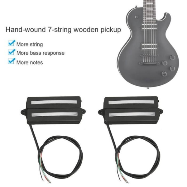Elektriska gitarrpickuper, 7-strängad 5-kärnig dubbelskena tråd till musikinstrumenttillbehör Lätt att installera och