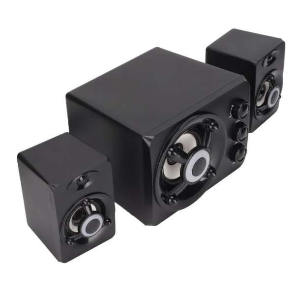 Tbest datorhögtalare 2.1 USB trådbunden stereo subwoofer med RGB LED-ljus för bärbar dator