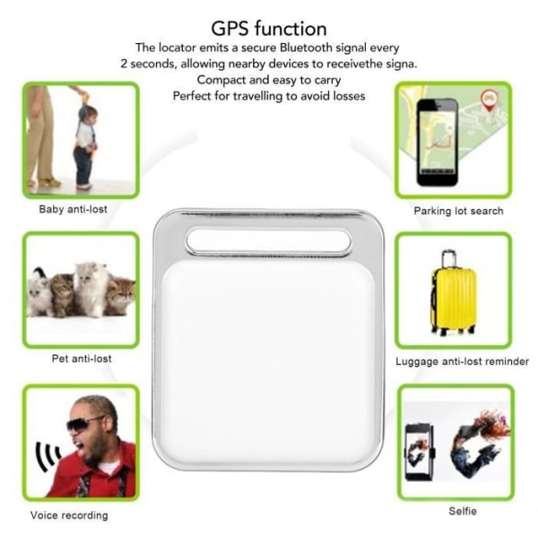HURRISE - Smart Key Finder Key Locator - Bärbar Bluetooth GPS för Key Phone Wallet