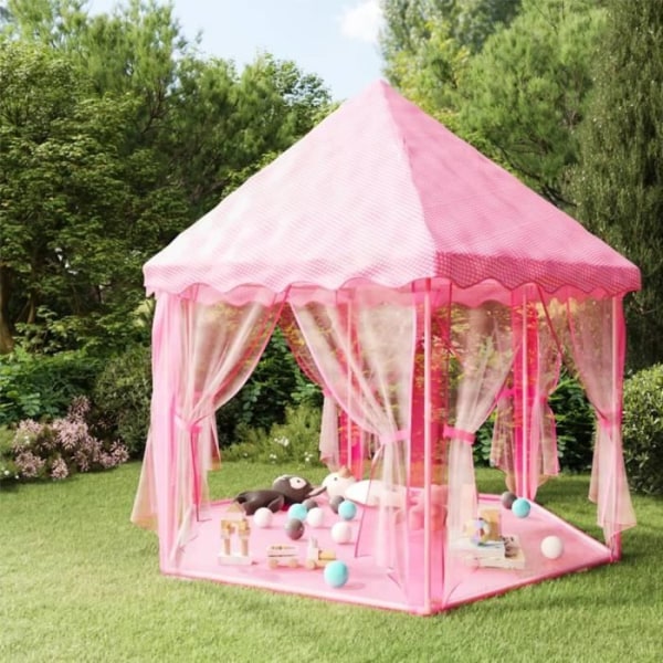 Princess lektält med 250 bollar - FDIT - Rosa - 133x140 cm - För barn från 3 år och uppåt
