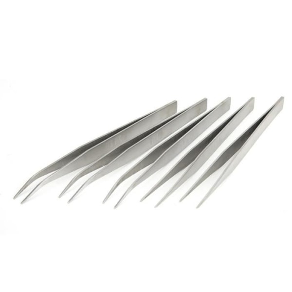 CEN 5st Pincett i rostfritt stål Handreparationsverktyg Böjd pincett