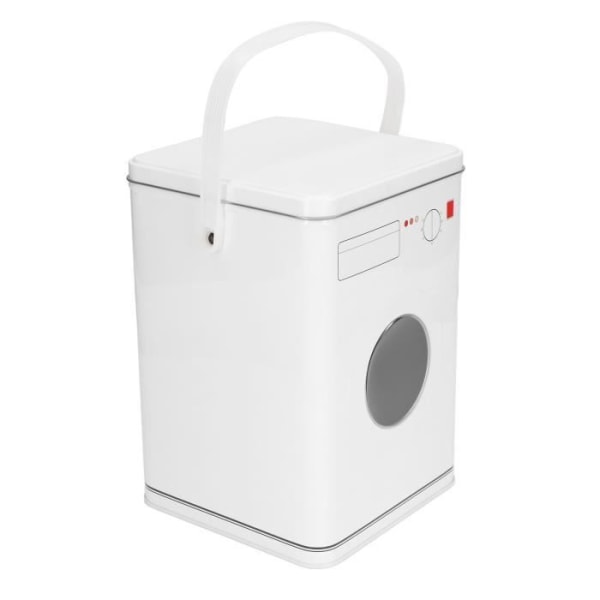 HURRISE Tvättmedelsbehållare Plåt Tvättpulverbehållare Enkel Deco Statyett Förvaringslåda Vit