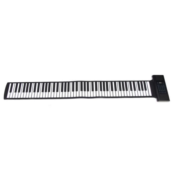 HURRISE Bärbart elektriskt piano 88 tangenter Bluetooth MIDI Roll Up Piano Dubbelhorn