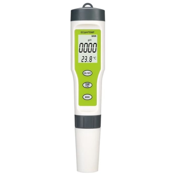 Digital vattentestare, lättläst 3 i 1 multifunktionell vattenkvalitetstestare, pH, EC och temperatur för användning