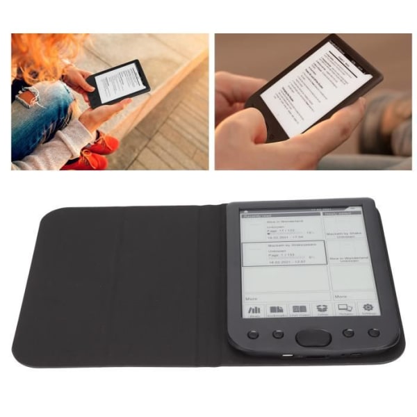 HURRISE Ebook Reader Reader, 6-tums 800x600 HD Ink Screen E Reader, Eye Protection Ebook Reader med Touch Computing