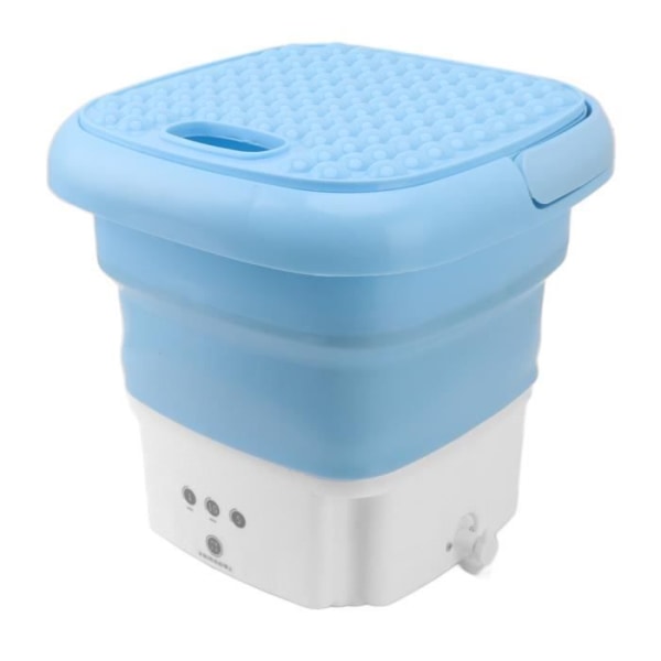 HURRISE Bärbar Mini Tvättmaskin HURRISE Mini Vikbar Tvättmaskin Bärbar Mini Vitvaror Mini EU-kontakt Blå