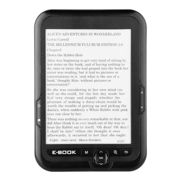 AIZ Digital E-Book Reader Portable 6 Inch 8 GB med svart fodral - Svart