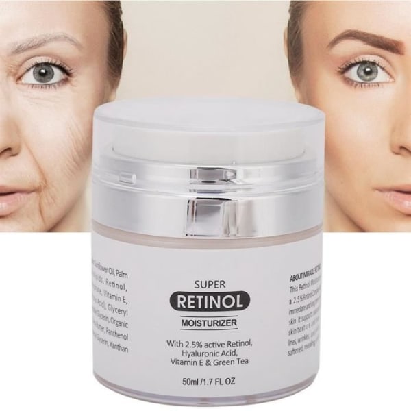 HURRISE ansiktskräm 50 g retinolextrakt Anti-aging antioxidant ansiktskräm Revitaliserande anti-rynkkräm