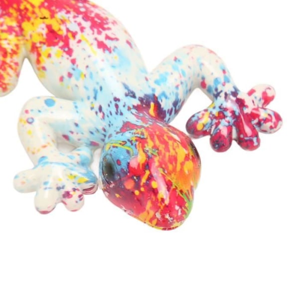 HURRISE Gecko väggdekor Gecko – Färgglad väggdekor i harts, levande färger, 5,9 tums statyettlampa typ 3