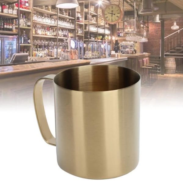 CEN bärbar kaffemugg 480 ml ölmugg i rostfritt stål (guld)