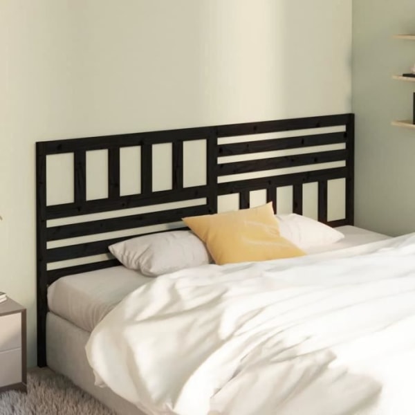 Svart sänggavel - FDIT - Massivt trä - 186x4x100 cm - Modernt - Design