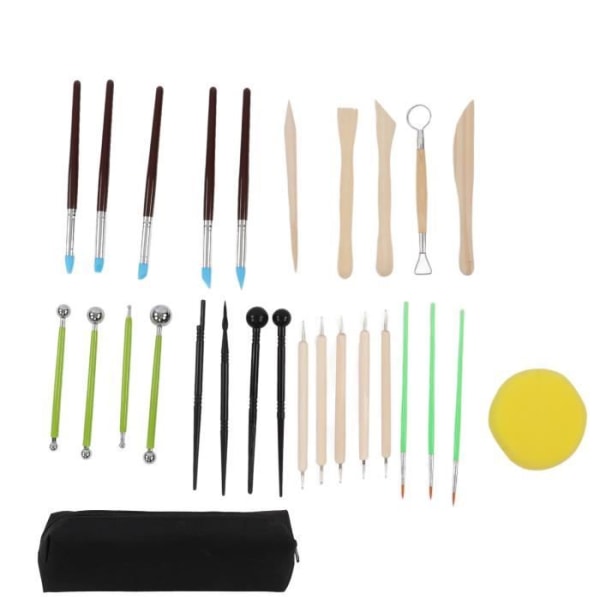 TBEST Polymer Clay Tool Set - 28 delar - för DIY Crafts