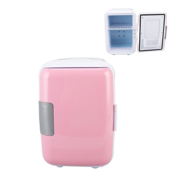 HURRISE Micro Kylskåp Bilkylskåp 4 liter ABS Hållbar kosmetisk förvaring Löstagbar partition Mini