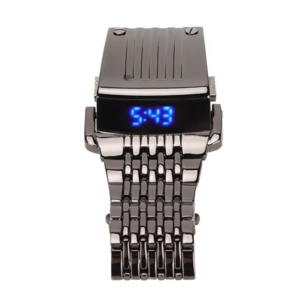 Daily Fashion Alloy LED Quick Release Digital Watch (svart blått ljus)