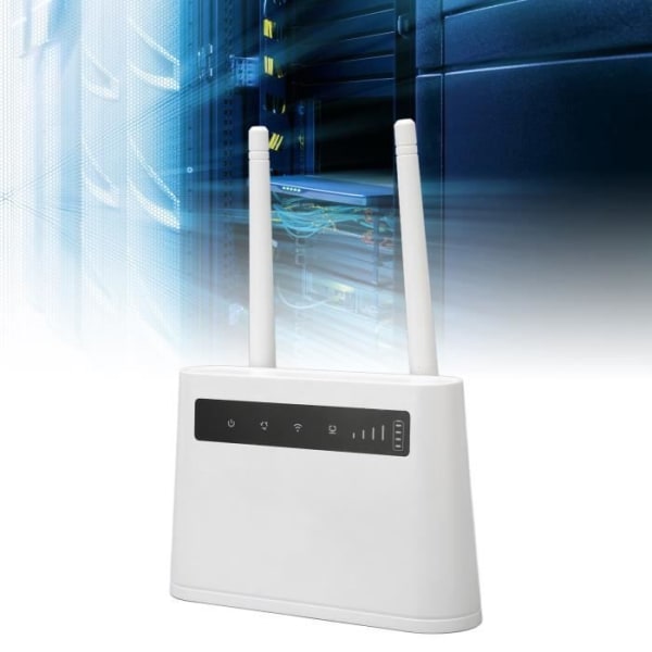 HURRISE 4G WiFi Router Modem Router 4G LTE Olåst WiFi med SIM-kortplats, 300 Mbps WiFi, Datorminne