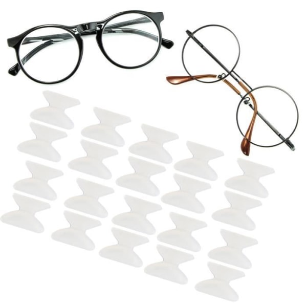 SIB 20 par 1,8 mm mjuk silikon anti-halk näskuddar glasögon solglasögon tillbehör vit