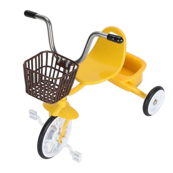 HURRISE trehjuling modell prydnad Metall Trehjuling modell Trehjulig cykel modell dekoration Statyett Gul