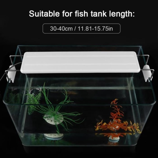 HURRISE LED Aquarium Light Clip-On Aquarium Mini Lamp LED Utdragbar Fish Tank Lamp EU-kontakt 220V
