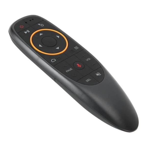 HURRISE Mini Remote G10 Svart Röstfjärrkontroll 2,4G Air Mouse Mini Trådlöst tangentbord med Gyroskop (2,4g + Gyroskop)