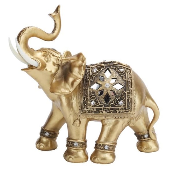 Elefant staty, guld elefant skulptur dekoration statyett Present dekor present