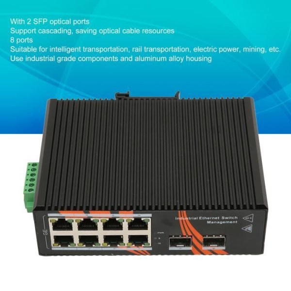 LIX-ZX-G552G8E-SFP 8-portars industriell Gigabit Ethernet-switch 8-portars RJ45 DIN-skenaswitch 10/100/1000 Mbps