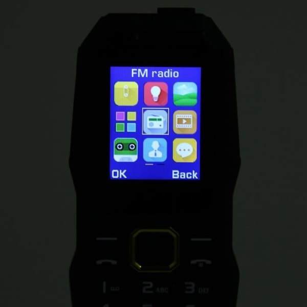 HURRISE Dubbla kort mobiltelefon 2G äldre mobiltelefon 1,8 tum LCD stora knappar Dubbla kort