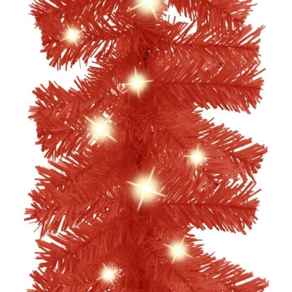Julgirlang med LED-ljus 20 m Röd BEL-9372011156153
