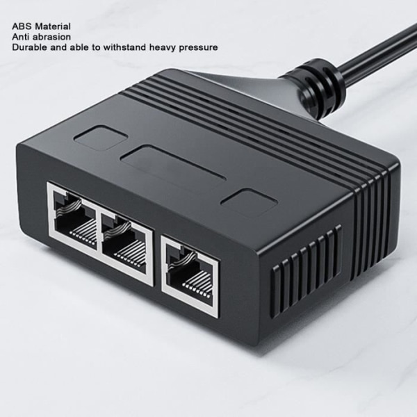 HURRISE Gigabit Splitter High Speed RJ45 Ethernet Splitter 1 till 4 utgångar, 1000 Mbps Network Splitter IT Pack