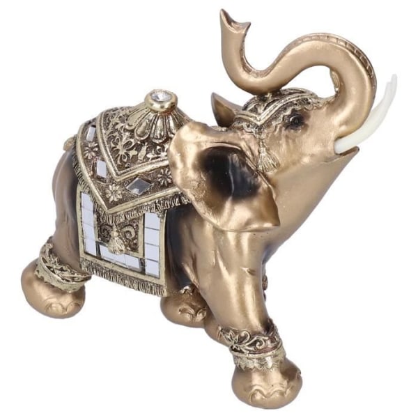 CEN Resin Elephant Statue Desktop Crafts 16,5X8X16Cm - Guld L