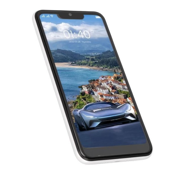 HURRISE Smartphone HD-skärm 6,1 tum 3GB 32GB Dual SIM främre och bakre kamera för Android Vit
