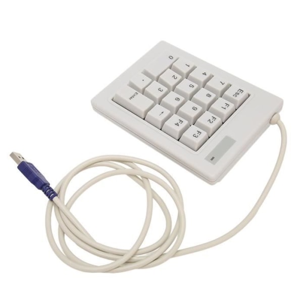 HURRISE numeriska tangentbord USB Mekanisk numeriska tangentbord, 18 tangenter med kabel, Mini numeriska tangentbord, Datorns tangentbord