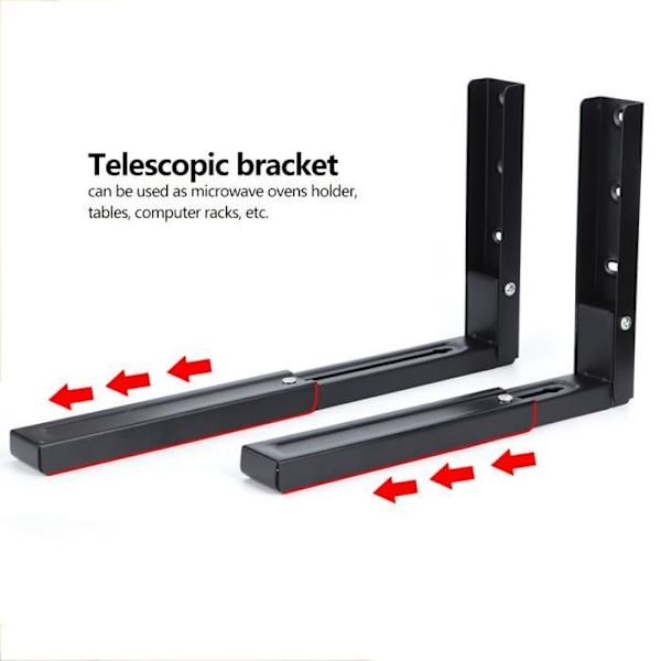 DUOKON mikrovågsstöd - Justerbar teleskopisk metall - Vit - 700 Watt