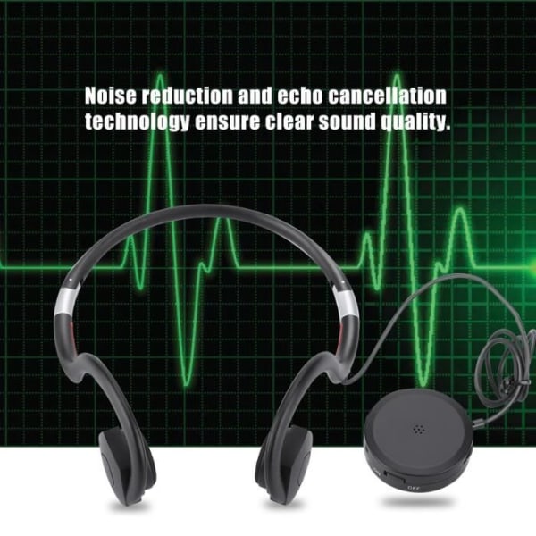 Tbest Hörapparat Ny BN-802 5V500mAh Laddningsbenledning Headset Hörapparat Svart