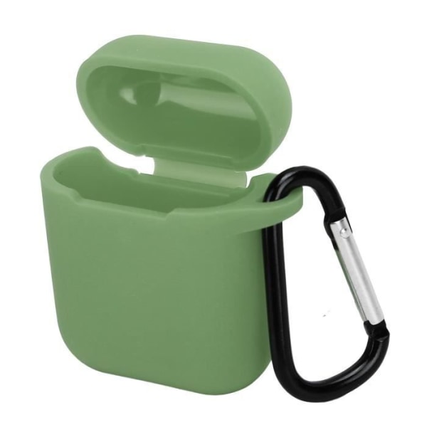 HURRISE Skyddsfodral för trådlösa hörsnäckor, Anti-Lost, silikon med karbinhake för IOS hörsnäckor 1/2 (svart) grön