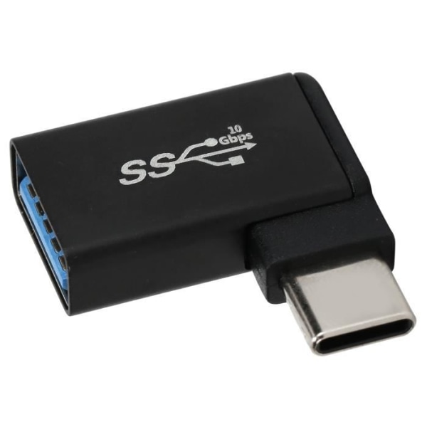 HURRISE USB C 90-graders OTG-adapter till USB 3.0 - Kompakt och lätt - Snabb överföring