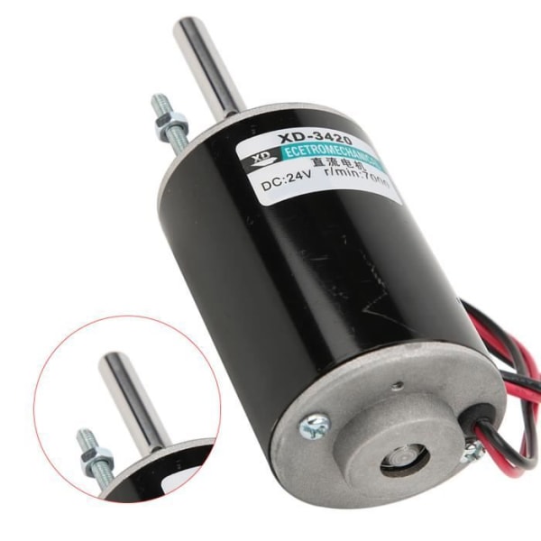 HURRISE elmotor 30W höghastighets permanentmagnet DC elmotor CW/CCW (24V 7000RPM)