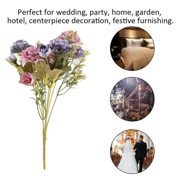 Utsökta och levande konstgjorda blommor för hemmet, konstgjorda blommor, för fäktning festivaler bröllop blommiga hyllningar