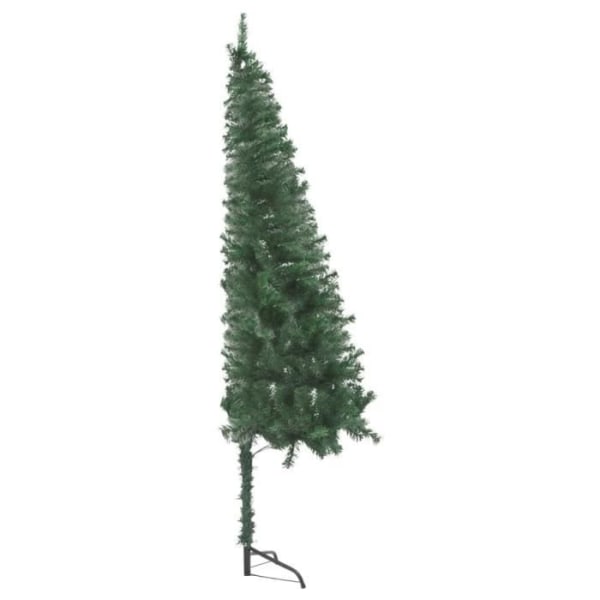 Konstgjorda hörn julgran LED och bollar Grön 150 cm PVC BEL-7016694083741